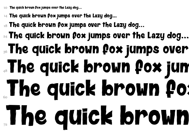 Spider Monkey font waterfall